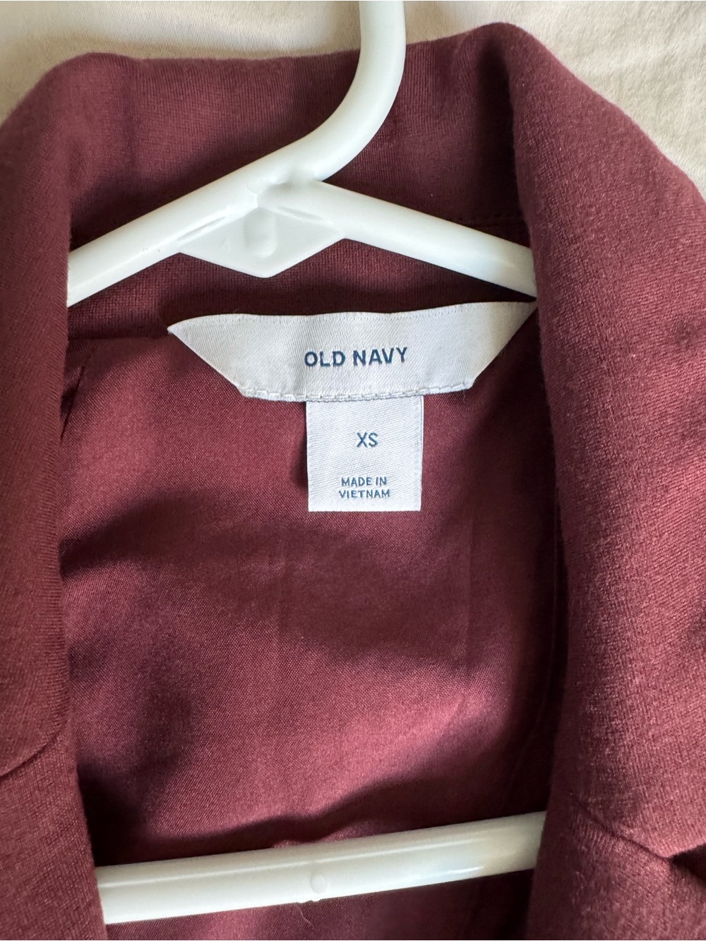 Old Navy Women's Maroon Single-Button Blazer - Picture 3 of 3